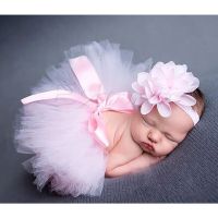 New Product With Matching Flower Headband Set Newborn Photography Props 0-2 Y Top Quality