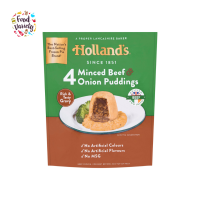 Hollands Minced Beef &amp; Onion Puddings 4 Pack ฮอลแลนด์ พุดดิ้ง เนื้อสับ และ หัวหอม 4 แพ็ค