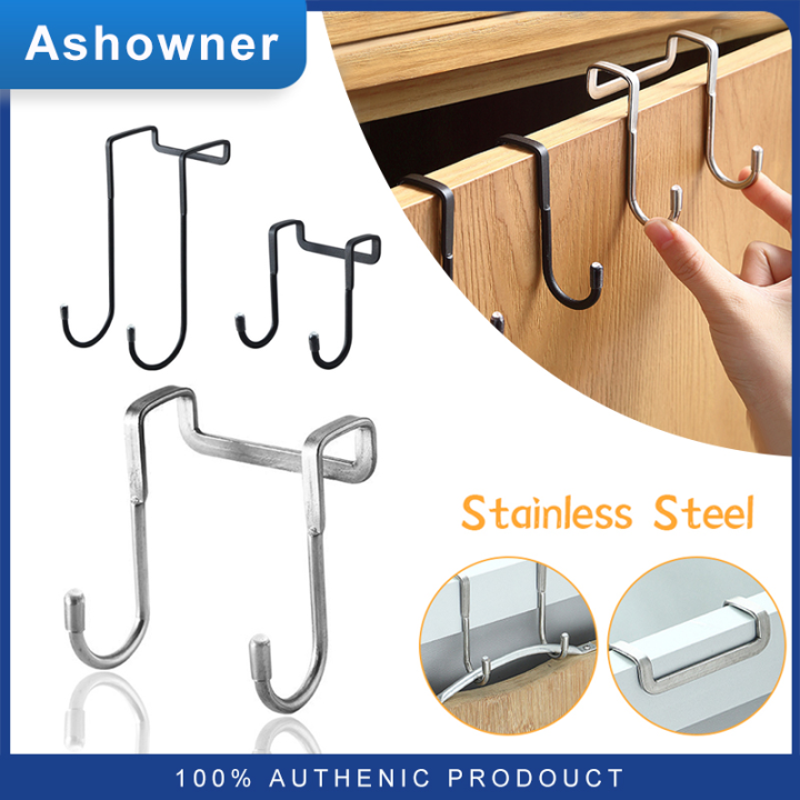 SShaped Door Hanger Hook Stainless Steel Hook Behind Kitchen