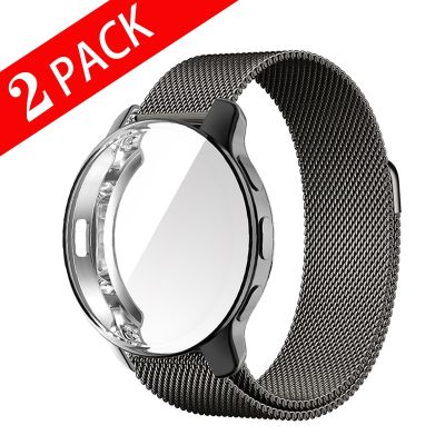 Magnetic Loop For Garmin Venu 2 Plus / Venu 2 2S Strap Metal mesh bracelet For Garmin Vivoactive 4 4s Full Cover Protective Case Cases Cases