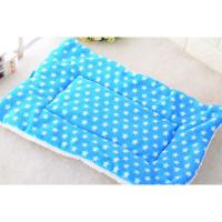 Winter Warm Pet Dog Soft Cushion Large Print Flannel Cotton Mattress Cat Pet Mat Bed Pad Rug Cartoon Printed Cat And Dog Pad