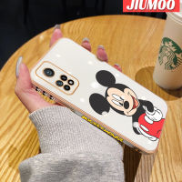 เคส JIUMOO สำหรับ Xiaomi MI 10T 10T Pro Redmi เคส K30s ซิลิโคนนิ่มการ์ตูน Mickey Mouse เคสมือถือชุบหรูหราขอบสี่เหลี่ยมกันกระแทกฝาครอบหลังเต็มรูปแบบเคสป้องกันเลนส์กล้อง