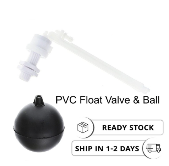 [ 1 UNIT ] Toilet PVC Float Valve 9'' & Ball 1/2'' Pelampung Bola