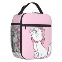 ┇ Kitten Marie Cute Portable Lunch Boxes Women Girly Animal Thermal Cooler Food Insulated Lunch Bag Kids School Children