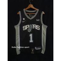 เสื้อกีฬาบาสเก็ตบอล ลายทีม NBA San Antonio Spurs 1 Victor wembanyama nbabasketball Jersey St Anthony Homa thorn1no. เสื้อกีฬาแขนสั้น ลายทีม Yama winban