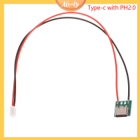 Aleaty? Type-C PCB พร้อมอะแดปเตอร์แปลงสายเคเบิลไมโคร USB เพื่อจุ่มขั้วต่อที่ฝ่าวงล้อมบอร์ดชาร์จสายเคเบิลซ็อกเก็ตบอร์ดบัดกรี