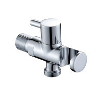 Bathroom Toilet Shattaf angle Valve Holder Brass Multifunctional Toilet Bidet Valve with Holder chrome plated wall mounted