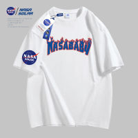 เสื้อยืดพิมพ์ลายตัวอักษร Nasa Solar 2023ปีแฟชั่นแขนสั้น