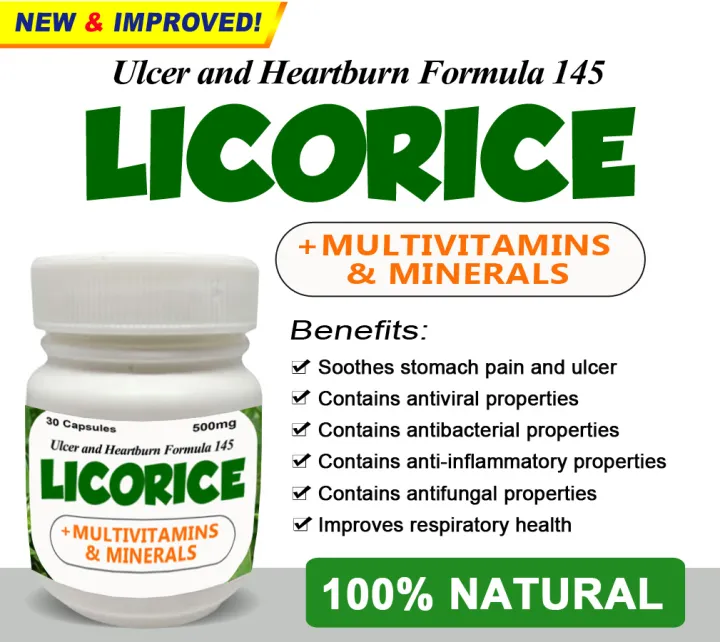 ULCER AND HEARTBURN FORMULA 145 LICORICE CAPSULES Lazada PH