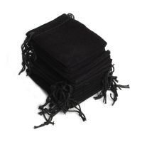 100pcs 5x7cm Black Retail Jewelry Velvet Pouch Gift Packaging Bags Pouches Wedding Birthday Party Gift Bags sachet emballage
