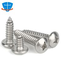 DIN7049 M1M1.4 M1.7 M2 M3 M4 M5 M6M8 304 Stainless Steel Phillips Round Head Self-Tapping Screw Button Pan Head Cross Wood Screw