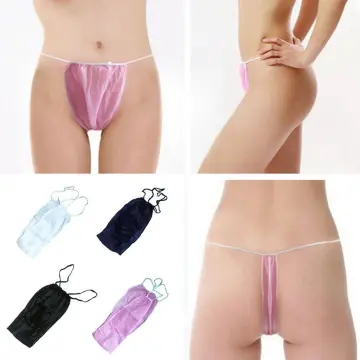 Disposable Underwear for Women/Men, Spa Spray Tanning Massage Briefs,  Non-Woven Bath Pants,Blue,50pcs