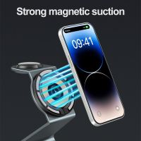 3-In-1 Magnetic Wireless Charger สำหรับ Magsafe Dual 15W Fast Wireless Charging สำหรับ Xiaomi 13 14 Pro Max