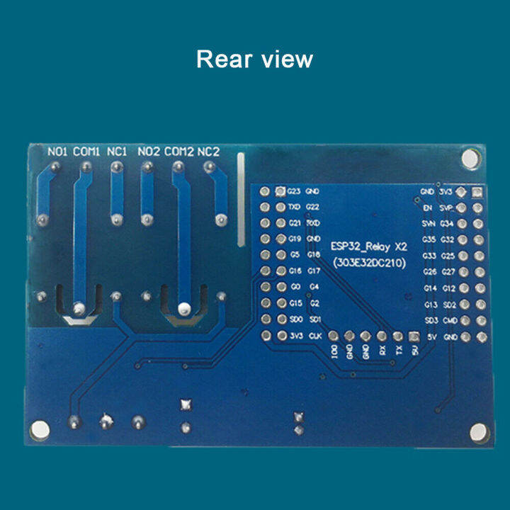 pcbfun-แหล่งจ่ายไฟ-dc5-60v-บอร์ดพัฒนา-esp32ช่องโมดูลรีเลย์-wifi-แบบ-dual-channel-การพัฒนาขั้นทุติยภูมิ