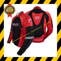 เสื้อการ์ด เสื้อการ์ดมอเตอร์ไซค์ Ducati ผ้าคอร์ดูร่าผสมผ้าตาข่ายระบายอากาศ มีโหนกหลัง (สินค้าในประเทศ ได้รับแน่นอน 1-3 วัน)