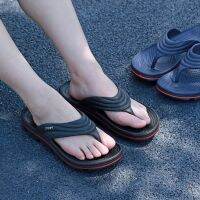 【CC】✣▨  ZOKI Non-Slip Pool Flip Flops Men 2023 Clip Toe Beach Shoes Sandals Man Soft Eva Slippers Male