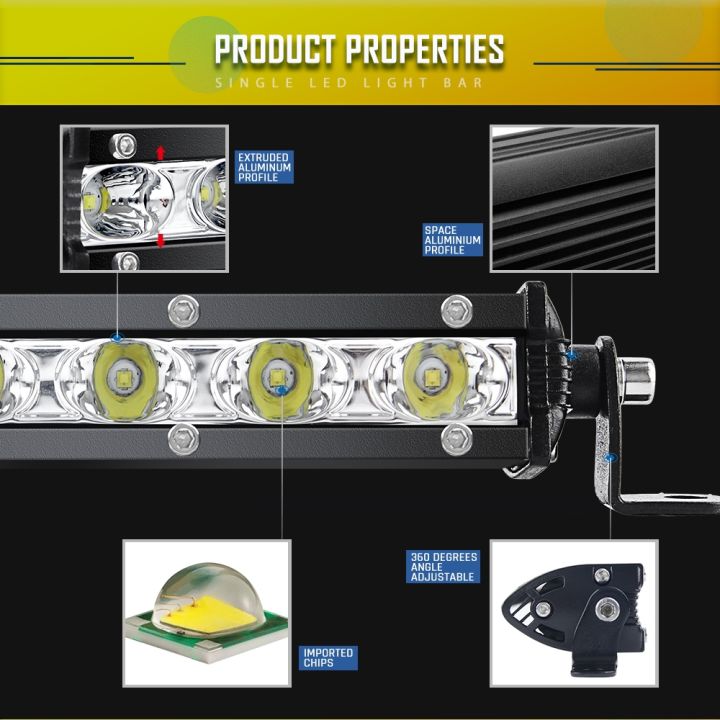 cw-co-light-super-bar-row-7-quot-20-quot-inch-30w-90w-flood-beam-suv-4x4-road-lamp