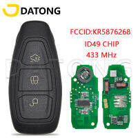 Datong World รถรีโมทคอนล Key Fit สำหรับ Ford Fiesta KUGA 2016 2017 2018 KR5876268 ID49Chip 433MHz เปลี่ยน Pro mixity CARD