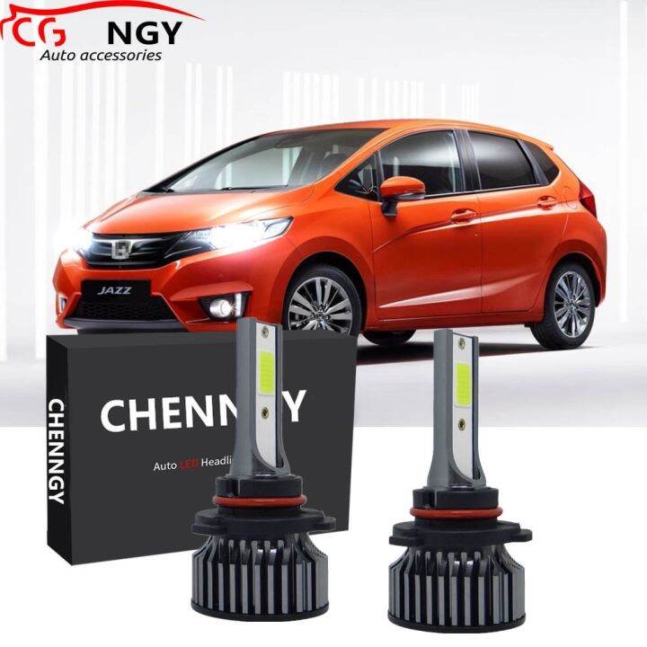 หลอดไฟหน้า-led-6000k-สีขาว-สําหรับ-honda-jazz-gk-3rd-gen-2014-to-2020-2-ชิ้น-รับประกัน-10-เดือน