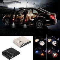 Universal Car Door Welcome Light LED โลโก้ Projector เลเซอร์โคมไฟตกแต่งอุปกรณ์เสริมสำหรับ Ford Volkswage Toyota Audi BWM