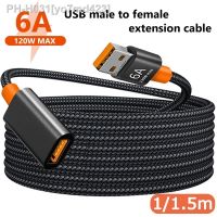 6A 120W USB 3.0 Extension Cable Female To Male Extender Cord High Speed Transmission Data Cable for Computer Camera TV Cable