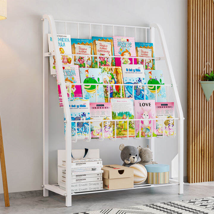 Bookshelf Storage Rack High Quality Metal Bookshelf Children's Toys