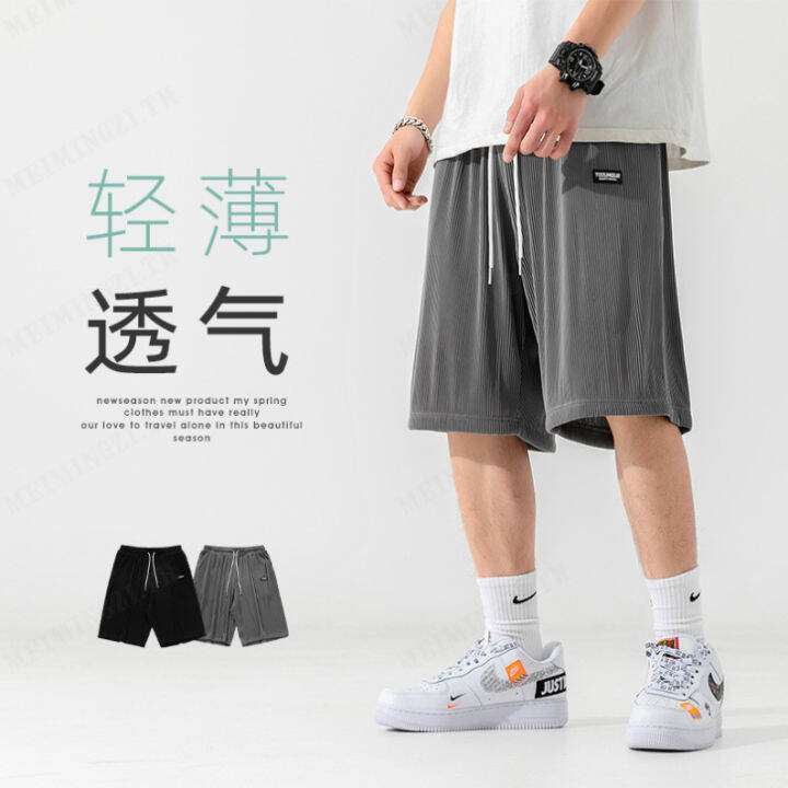 meimingzi-hanlu-mens-summer-drape-cropped-pants-loose-thin-casual-sports-shorts