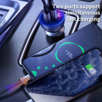 Byscoon Car Charger 60W USB PD Type C USB A Dual SuperVOOC Quick Charge 3.0สำหรับ Xiaomi Samsung OPPO เครื่องชาร์จศัพท์