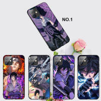 Casing หรับ iPhone 14 13 11 Pro Max 11 Mini 8+ 8 Plus Naruto shippuden sasuke Pattern Phone เคสโทรศัพท์ อ่อนนุ่ม TPU Shockproof Black ปก