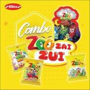 Combo 16 túi kẹo dẻo zoo dai dai đủ hương vị- Bibica thế giới vui nhộn