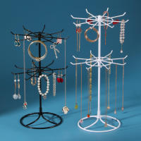 Rotating Jewelry Organizer Necklace Display Holder Rotating Jewelry Rack Bracelet Hanging Rack Hair Accessories Display