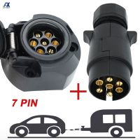 Newprodectscoming 7 Pin 12V European Trailer Socket Plug Tow Bar Electrics Connector Adapter For RV Truck Vans Caravans Transfer Signal Adapter