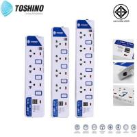 TOSHINO รางปลั๊กไฟ มี3-5ช่อง 2 USB สายยาว3 เมตร