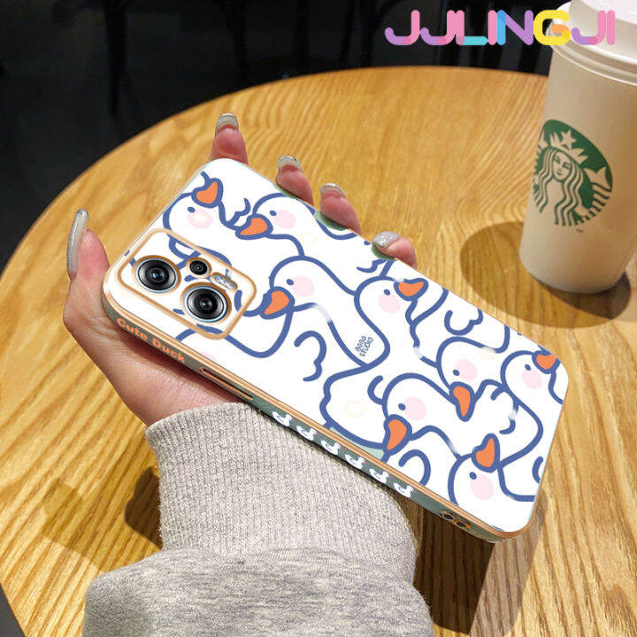 jlingji-เคสสำหรับ-xiaomi-mi-poco-x4-gt-redmi-k50i-redmi-note-11t-pro-plus-เคสการ์ตูนน่ารักสวยงามสีขาวหงส์ดีไซน์ใหม่ด้านข้างเคสโทรศัพท์ซิลิโคนฝาปิดเลนส์เต็มกล้องป้องกันกล่องกันกระแทก-softcase