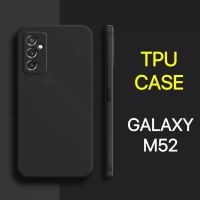 Case Samsung galaxy M52 เคสโทรศัพท์ ซัมซุง เคสนิ่ม tpu เคสสีดําสีแดง เคสซิลิโคน SAMSUNG M52 สวยและบางมาก