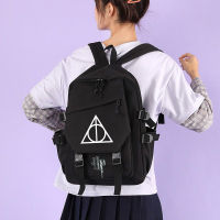 Magic Potter The Deathly Hallows กระเป๋าเป้สะพายหลังผู้หญิงกันน้ำ HP กระเป๋านักเรียนสำหรับนักเรียนหญิงความจุแล็ปท็อป Book Pack Mochilas