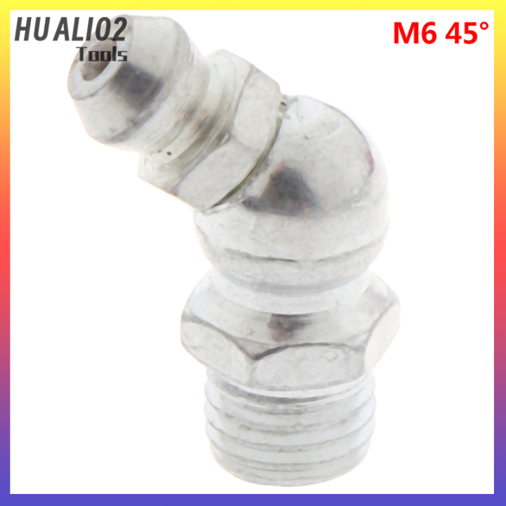 huali02-10ชิ้น-m8-m6ปืนจาระบีอุปกรณ์ทดแทนจาระบีปลายหัวฉีดข้อต่อเกลียว