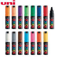 1ชิ้น Uni Posca ปากกามาร์กเกอร์สีปากกา PC-8K-Tip-8mm กว้าง15สีให้เลือก