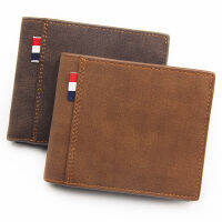 กระเป๋าสตางค์ผู้ชาย Multi-Function Short Soild Color Wallets Fashion Casual Business PU Leather Multi-Card Card Holder Purse