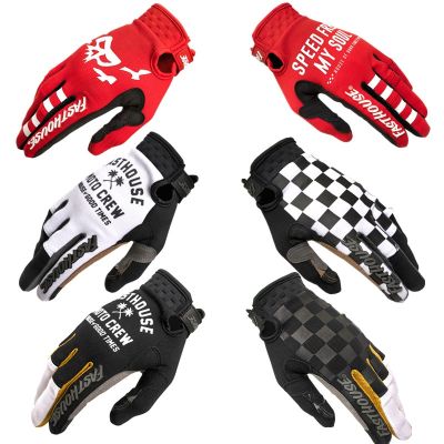 FXR Moto Touch Screen wihte Black Motocross Gloves Riding Bike Gloves MX MTB Racing Sports Cycling Dirt Bike Glove