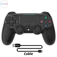 บลูทูธเข้ากันได้4.0ควบคุมไร้สายคู่มอเตอร์สั่นสะเทือน Gamepad ที่มีแถบแสงเข้ากันได้สำหรับ Ps4