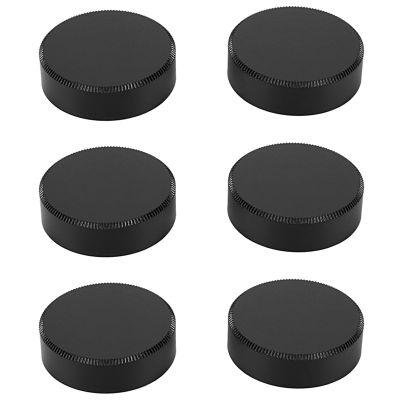 6Pcs Metal C Mount Rear Lens Cover Cap for CCTV (Black)