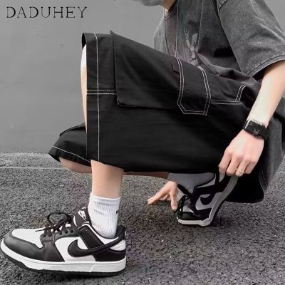 DaDuHey 2023 Korean Style Fashion Brand Casual Shorts Mens Ins Trendy Loose All-Match Cropped Pants
