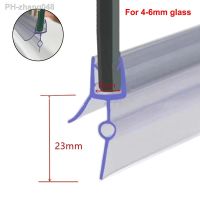 Shower Screen Seal Strip PVC 6mm Glass Bath Door Seal Strips 23mm Gap Weatherstrip Portable Window Glass Fixture Accessories