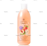 เจลอาบน้ำฟองนุ่มๆ ช่วยทำความสะอาดผิวอย่างล้ำลึก Fresh &amp; Juicy Delight Peach Sorbet Bubble Gel 250mlผสานวิตามินจากผลไม้ เพื่อผิวแลดูขาวกระจ่างใสเนียนนุ่ม