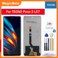 MagicMeta จอ LCD แบบดั้งเดิมสำหรับ Tecno Pova 2 LE7สัมผัสหน้าจอ LCD หน้าจอดิจิตอลแทนการประกอบสำหรับ LE7การแสดงผลบนหน้าจอ