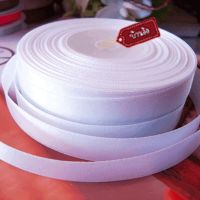 #530 12 MM 90cm 1pcs ริบบิ้น ผ้าซาติน ริบบิ้น สีขาว satin ribbon ขนาดเล็ก กว้าง 12 MM x ความยาว 1 หลา (ตัดแบ่ง) 9.9