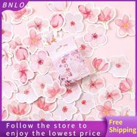 BNLO 225PCS พีวีซีมีกาวในตัว สติกเกอร์ติดผนัง สีชมพูอมชมพู สติกเกอร์ดอกเชอร์รี่ สติกเกอร์ดอกไม้ขนาดเล็ก สติกเกอร์สมุดติดรูป การทำบัตร