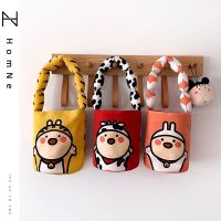 ×Xiao Kou cooperation model illustrator cooperation zodiac original cartoon cute soft cute handbag bucket bag 【BYUE】