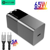 เครื่องชาร์จติดผนัง Gan 65W เร็ว USB C PD3.0 65W QC4.0สำหรับ TYPE C แล็ปทอปแมคบุ๊ค13 12 Note10 XPS แท่นชาร์จ